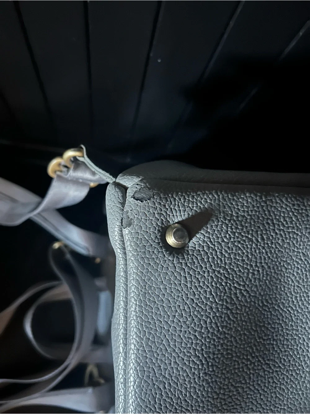 Freshly Picked Classic Diaper Bag II in Stone Color Pebbled Leather Lg Backpack